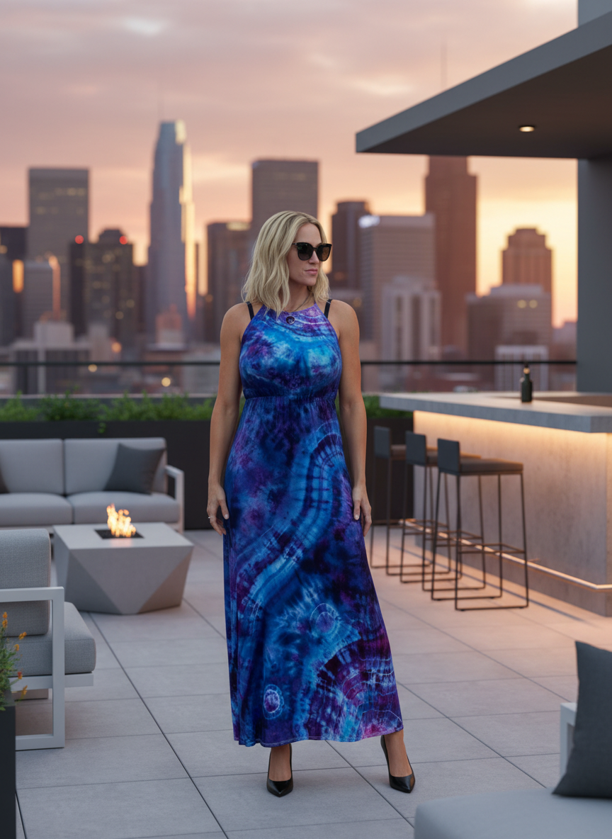 Rayon Maxi Dress Small